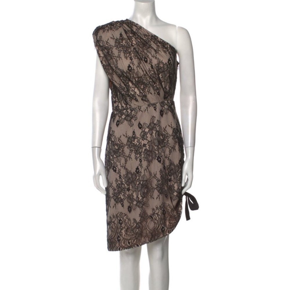 Jay Godfrey Elegant One-Shoulder Lace Dress